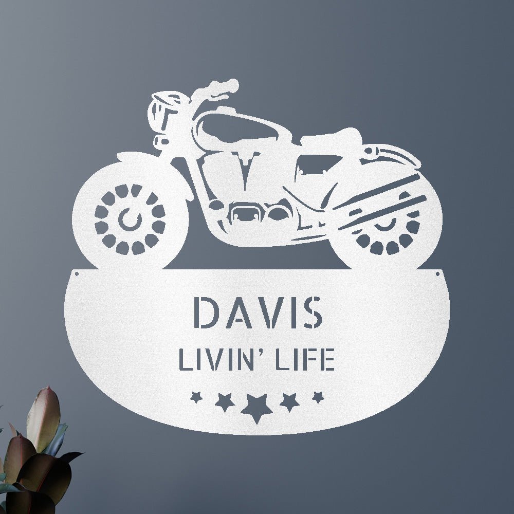 Motorcycle Metal Decor For Wall Monogram Metal Signs - Precious Engraved