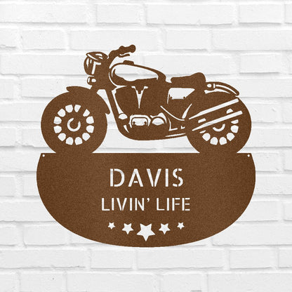 Motorcycle Personalized Gifts - Custom Metal Sign Copper