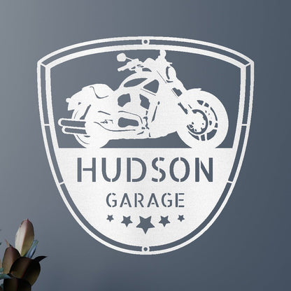 Motorcycle Name Personalized Gifts - Custom Metal Sign White