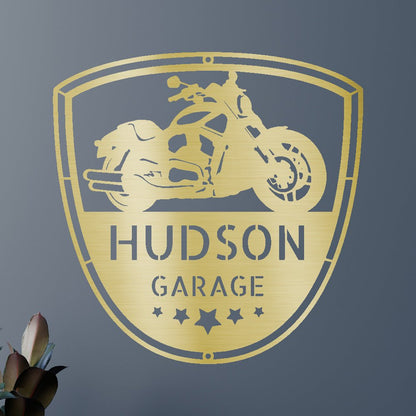 Motorcycle Name Personalized Gifts - Custom Metal Sign Gold