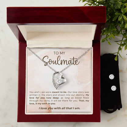 My Love For You Runs Deep Gift For Soulmate Forever Love Necklace - Precious Engraved