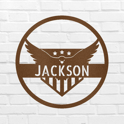 Attacking Eagle Personalized Gifts - Custom Metal Sign Copper