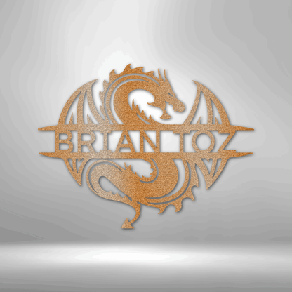 Celtic Dragon Personalized Gifts - Custom Metal Sign Copper