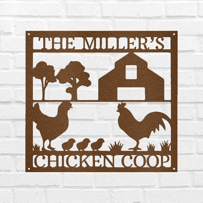 Chicken Coop Personalized Gifts - Custom Metal Sign Copper