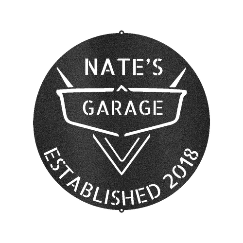 Classic Car Garage Personalized Gifts - Custom Metal Sign Black