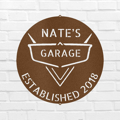 Classic Car Garage Personalized Gifts - Custom Metal Sign Copper