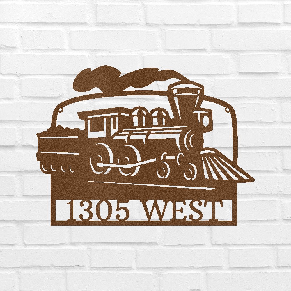 Custom Metal Wall Art - Personalized Coal Train Monogram Sign
