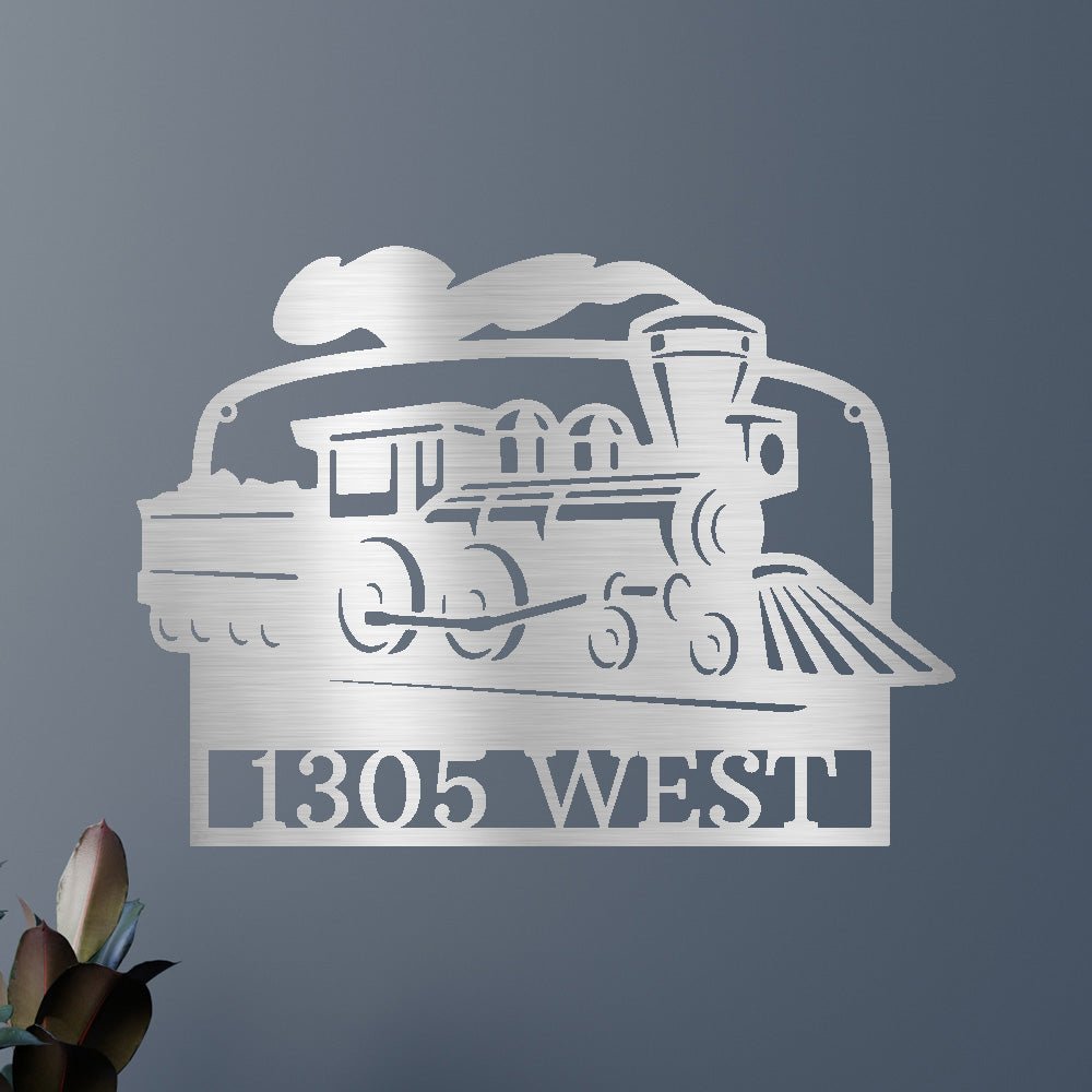 Custom Metal Wall Art - Personalized Coal Train Monogram Sign