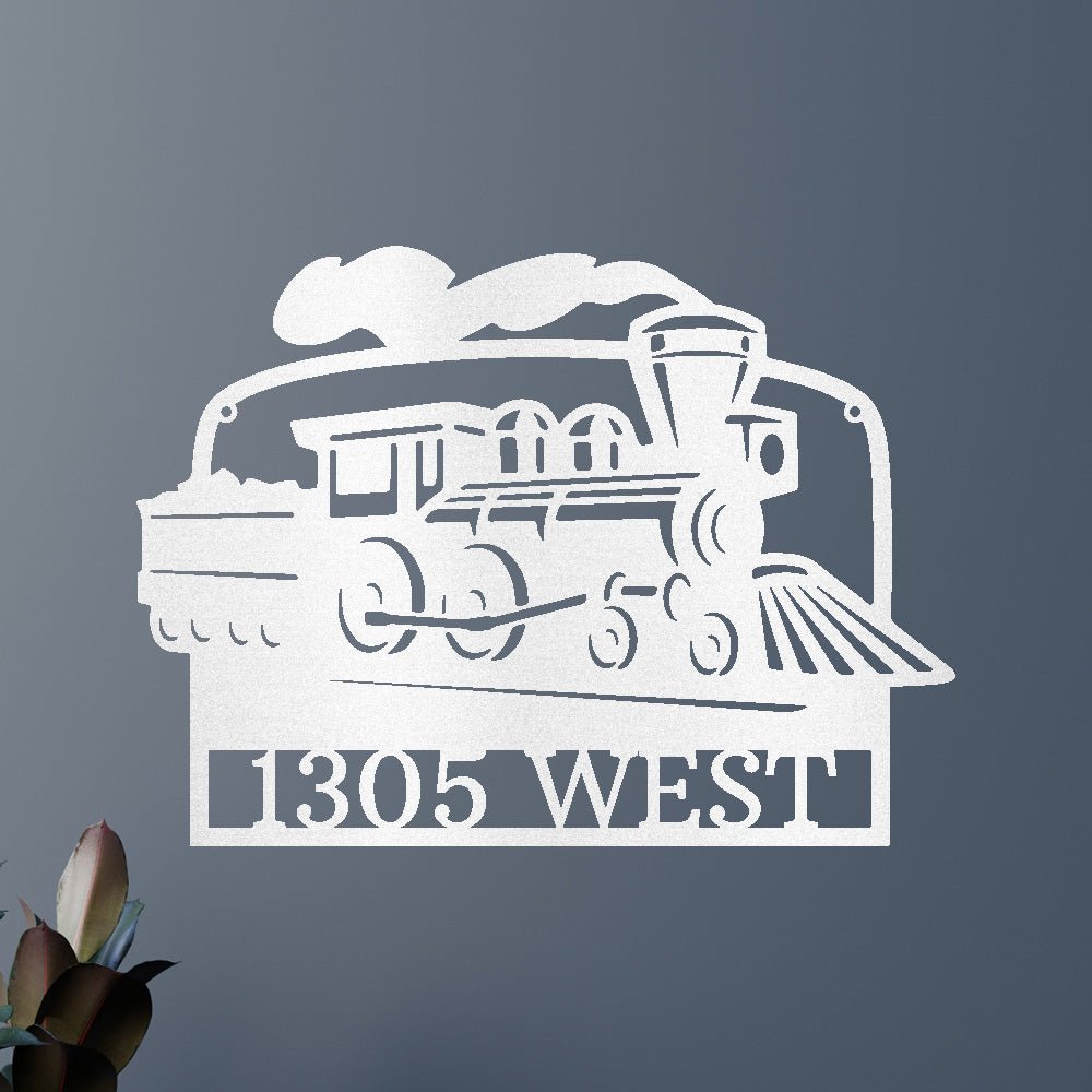 Custom Metal Wall Art - Personalized Coal Train Monogram Sign