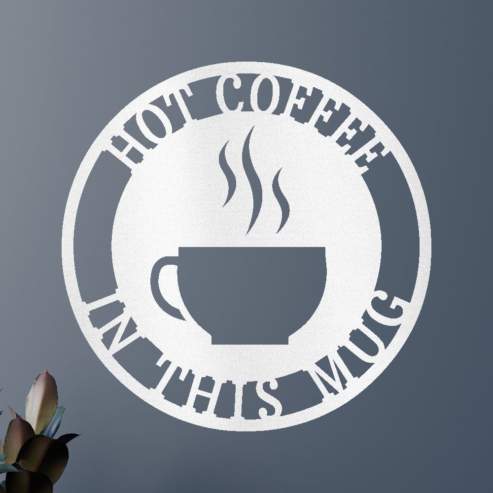 Custom Metal Wall Art - Personalized Coffee Bar Monogram Sign
