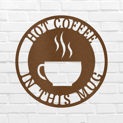 Coffee Haze Monogram - Custom Metal Sign Copper