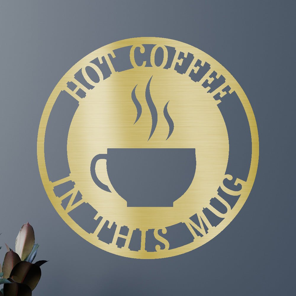 Custom Metal Wall Art - Personalized Coffee Bar Monogram Sign