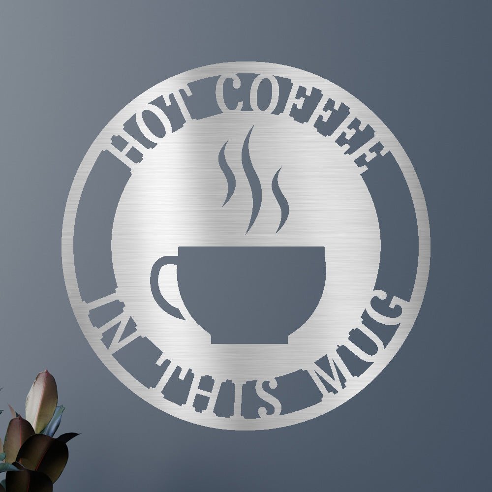 Custom Metal Wall Art - Personalized Coffee Bar Monogram Sign