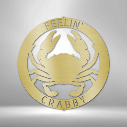 Crab Ring Personalized Gifts - Custom Metal Sign Gold