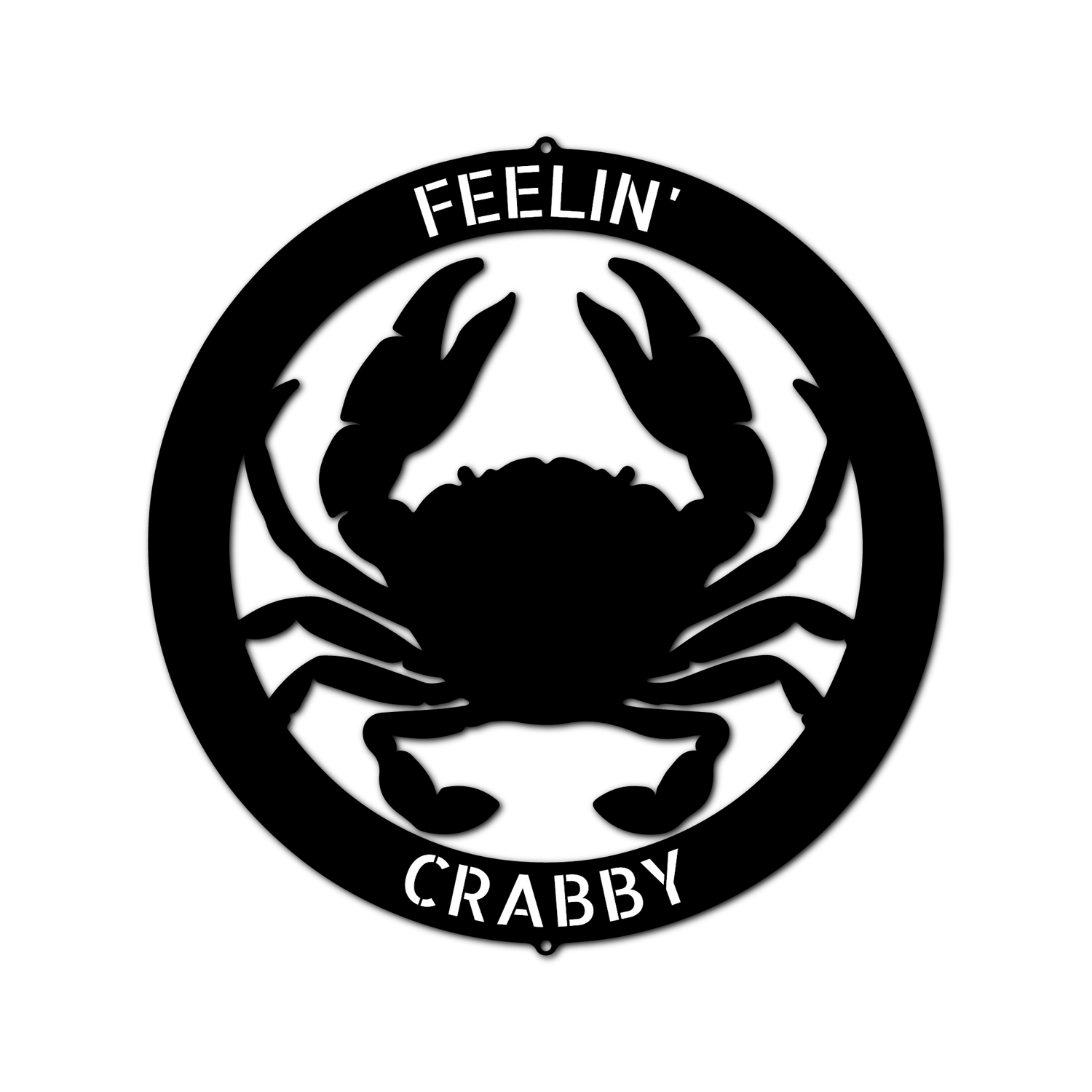 Crab Ring Personalized Gifts - Custom Metal Sign Black