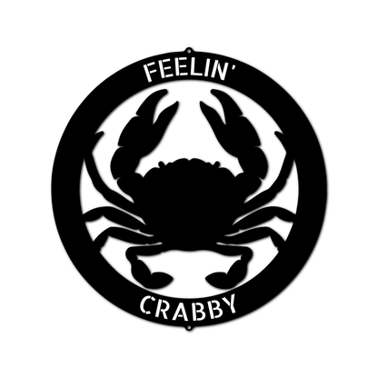 Crab Ring Personalized Gifts - Custom Metal Sign Black