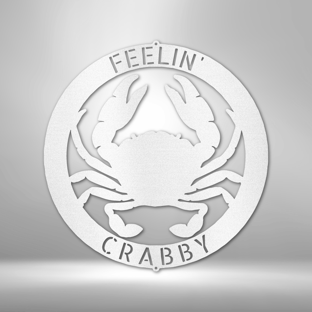 Personalized Crab Ring Monogram Custom Metal Wall Art Classic Metal Sign - Precious Engraved