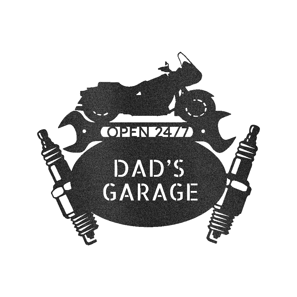 Cruiser Mechanic Garage Personalized Gifts - Custom Metal Sign Black