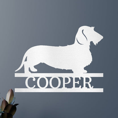 Dachshund Personalized Gifts - Custom Metal Sign White