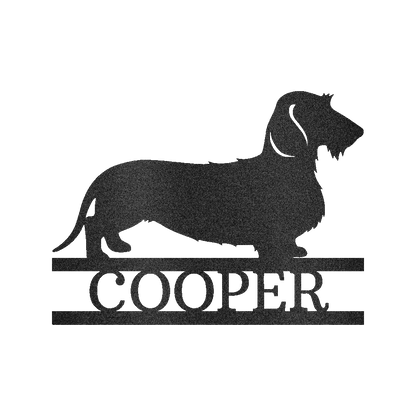 Dachshund Personalized Gifts - Custom Metal Sign Black