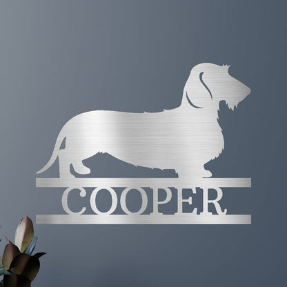 Dachshund Personalized Gifts - Custom Metal Sign Silver