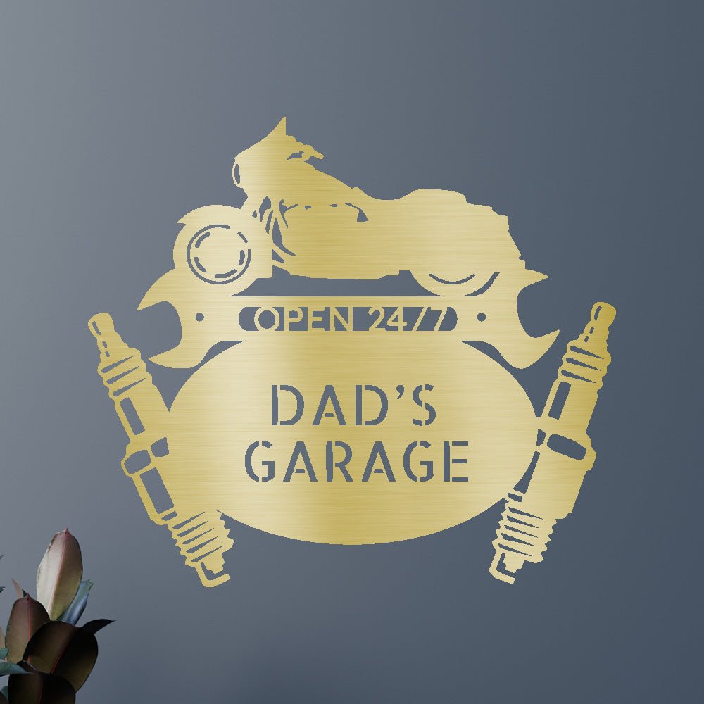 Custom Metal Wall Art - Personalized Dad's Garage Sign