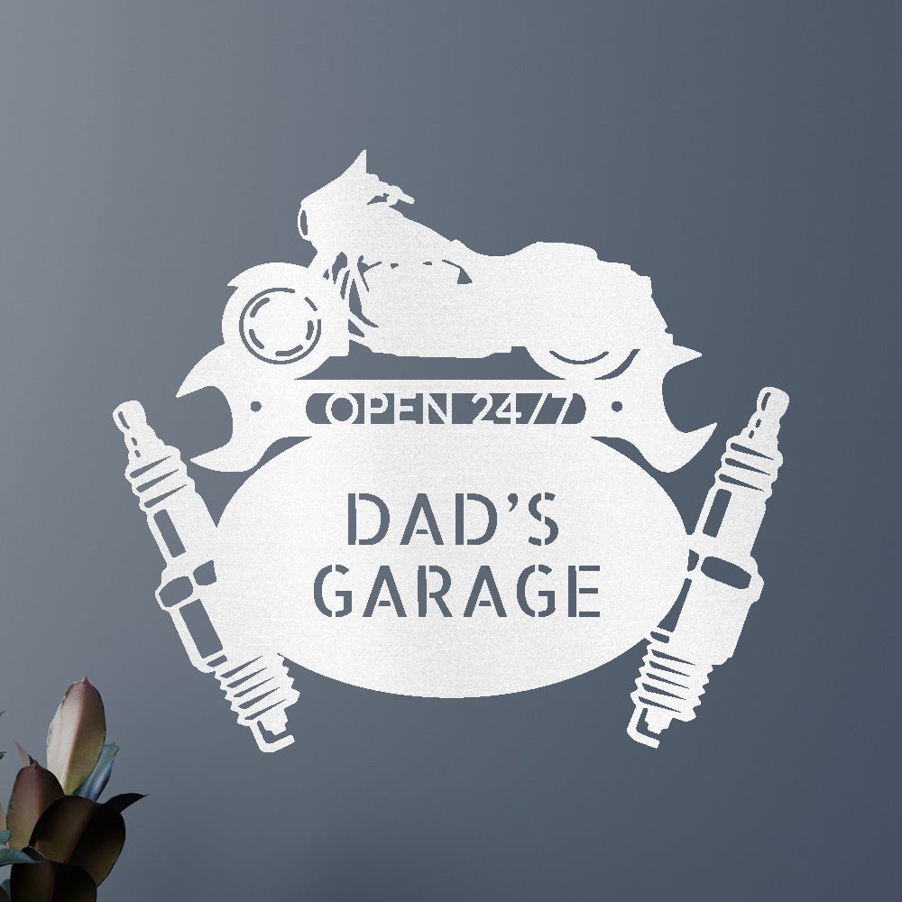 Custom Metal Wall Art - Personalized Dad's Garage Sign