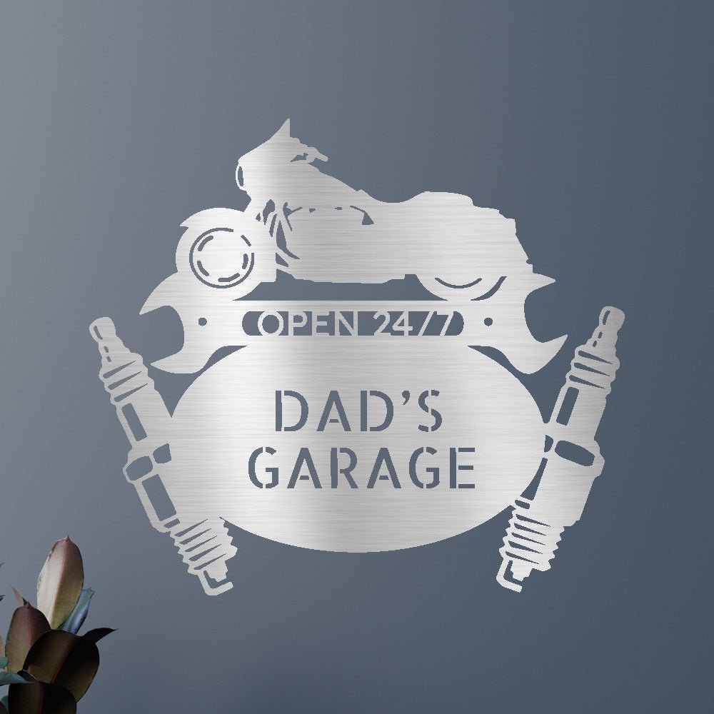 Custom Metal Wall Art - Personalized Dad's Garage Sign