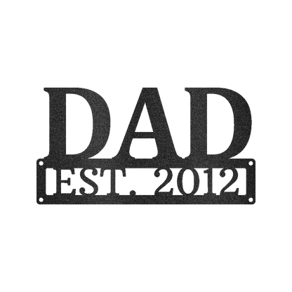 Dad Personalized Gifts - Custom Metal Sign Black