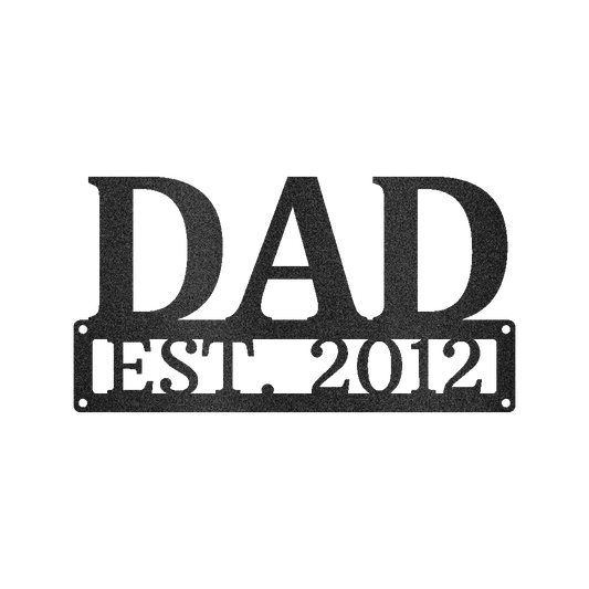 Personalized Dad Monogram Custom Metal Wall Art Classic Metal Sign - Precious Engraved