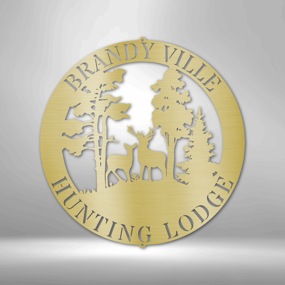Personalized Deer Forest Text Metal Wall Art Sign, Anniversary Gift, Wedding Gift, Housewarming Gift - Precious Engraved