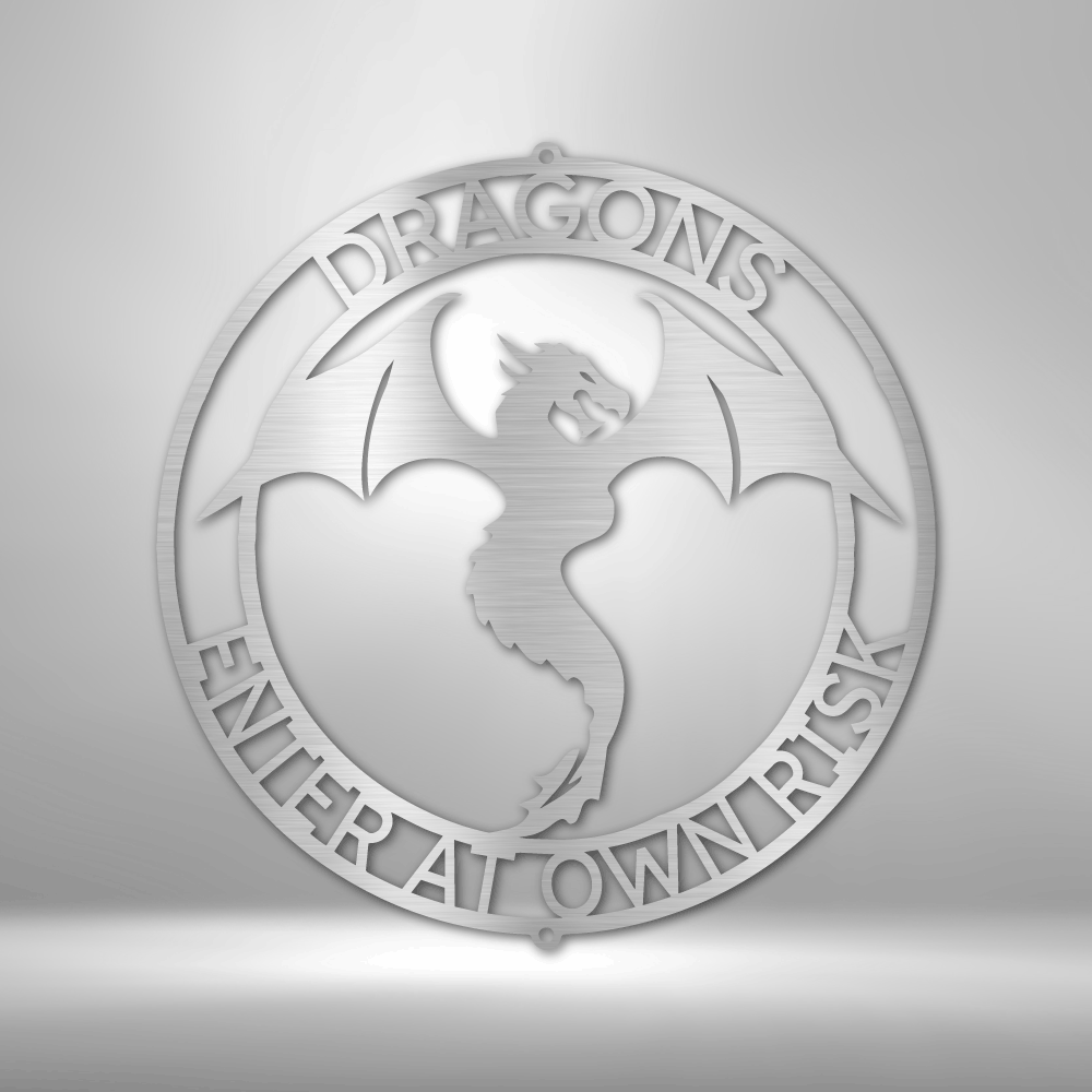 Custom Metal Wall Art - Personalized Dragon Sign