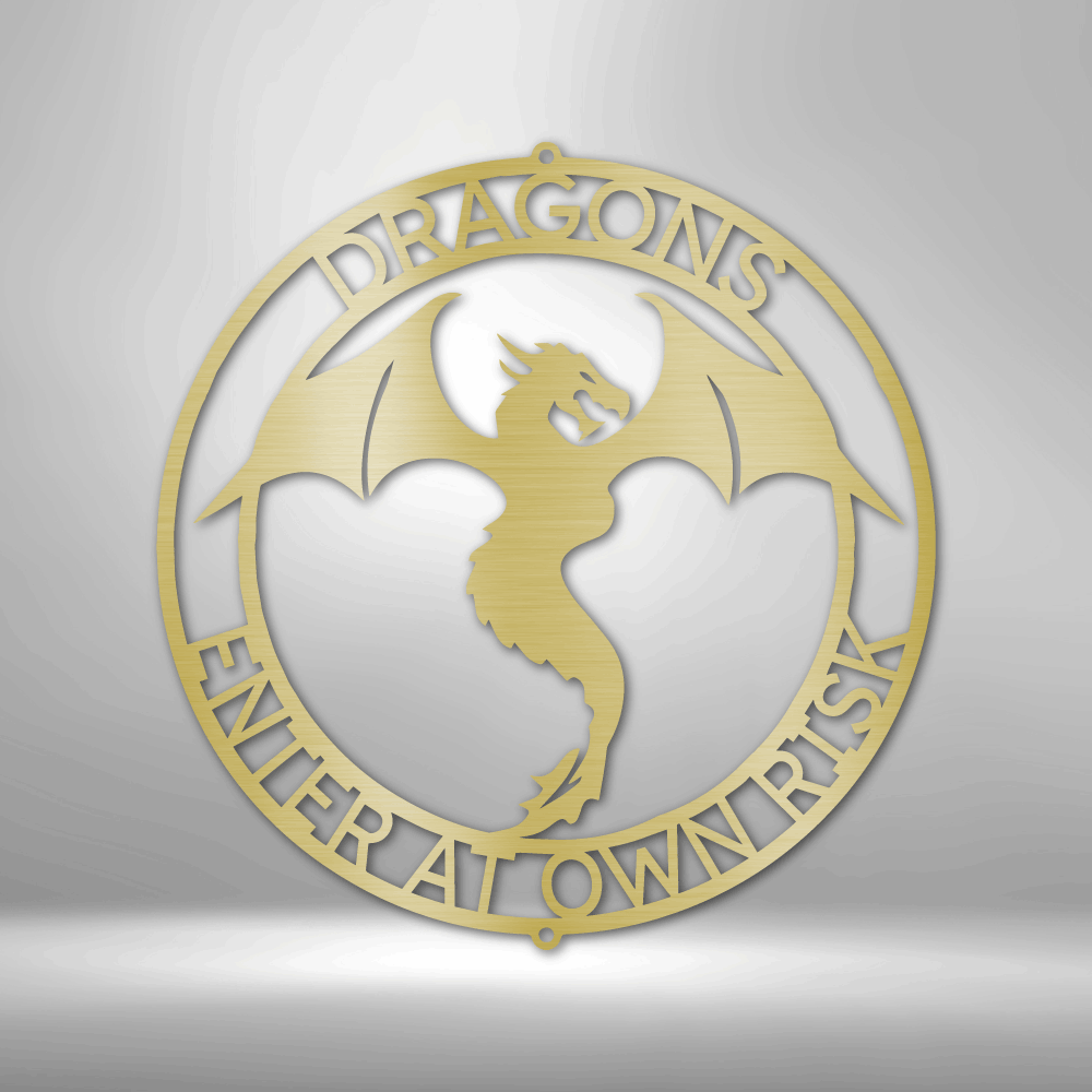 Custom Metal Wall Art - Personalized Dragon Sign