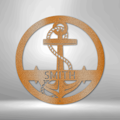 Elaborate Anchor Personalized Gifts - Custom Metal Sign Copper