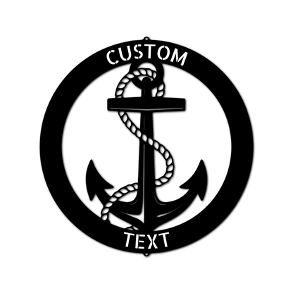 Elaborate Anchor Ring Personalized Gifts - Custom Metal Sign