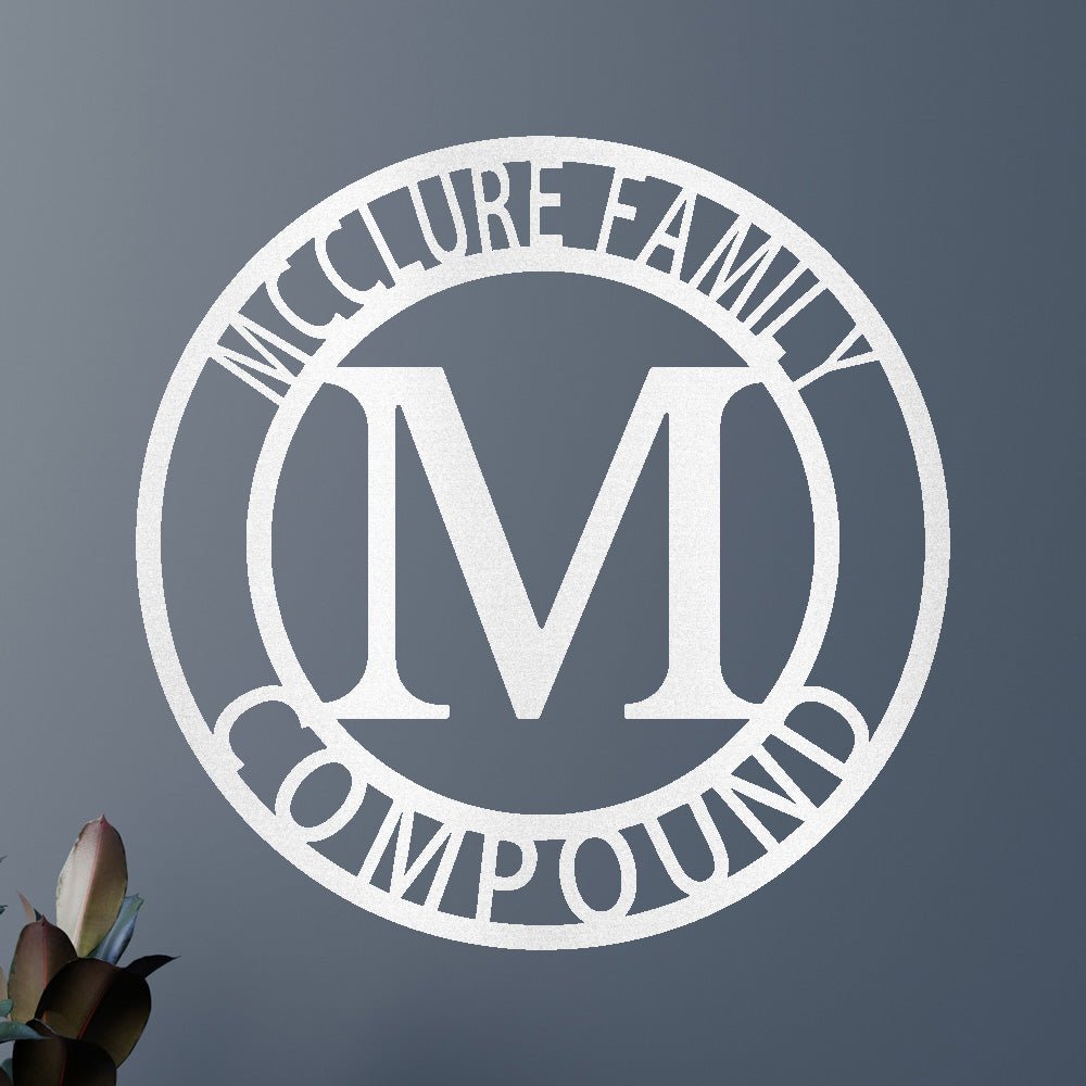 Custom Metal Wall Art - Split Letter Family Name Sign