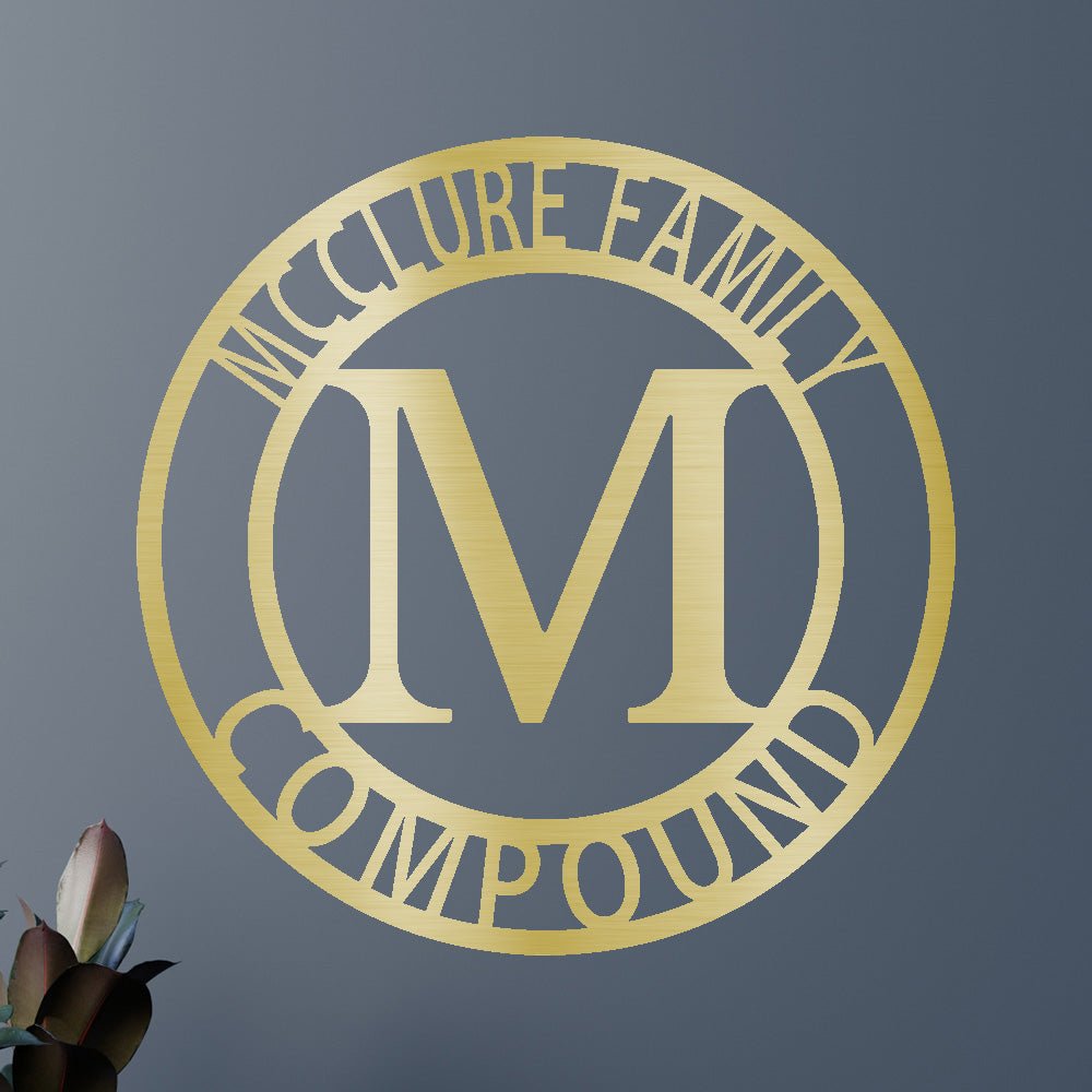 Custom Metal Wall Art - Split Letter Family Name Sign