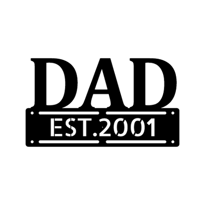 Father's Day Personalized Gifts - Custom Metal Sign Black