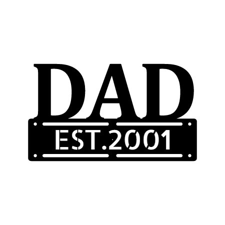 Father's Day Personalized Gifts - Custom Metal Sign Black