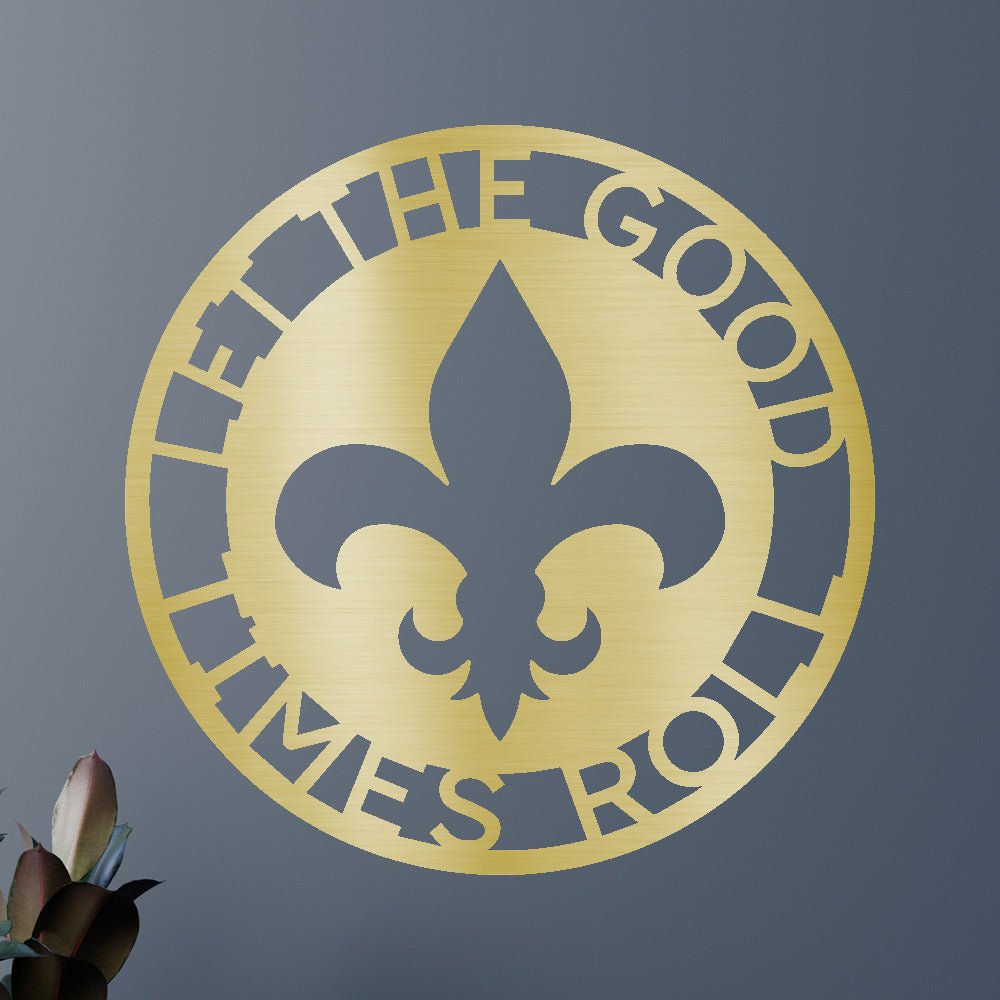 Custom Metal Wall Art - Personalized Fleur De Lis Sign