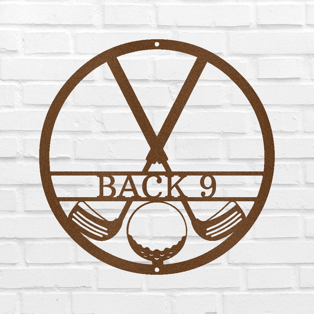 Custom Metal Wall Art - Personalized Golf Club Monogram Sign