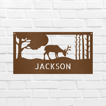 Grazing Deer Personalized Gifts - Custom Metal Sign Copper