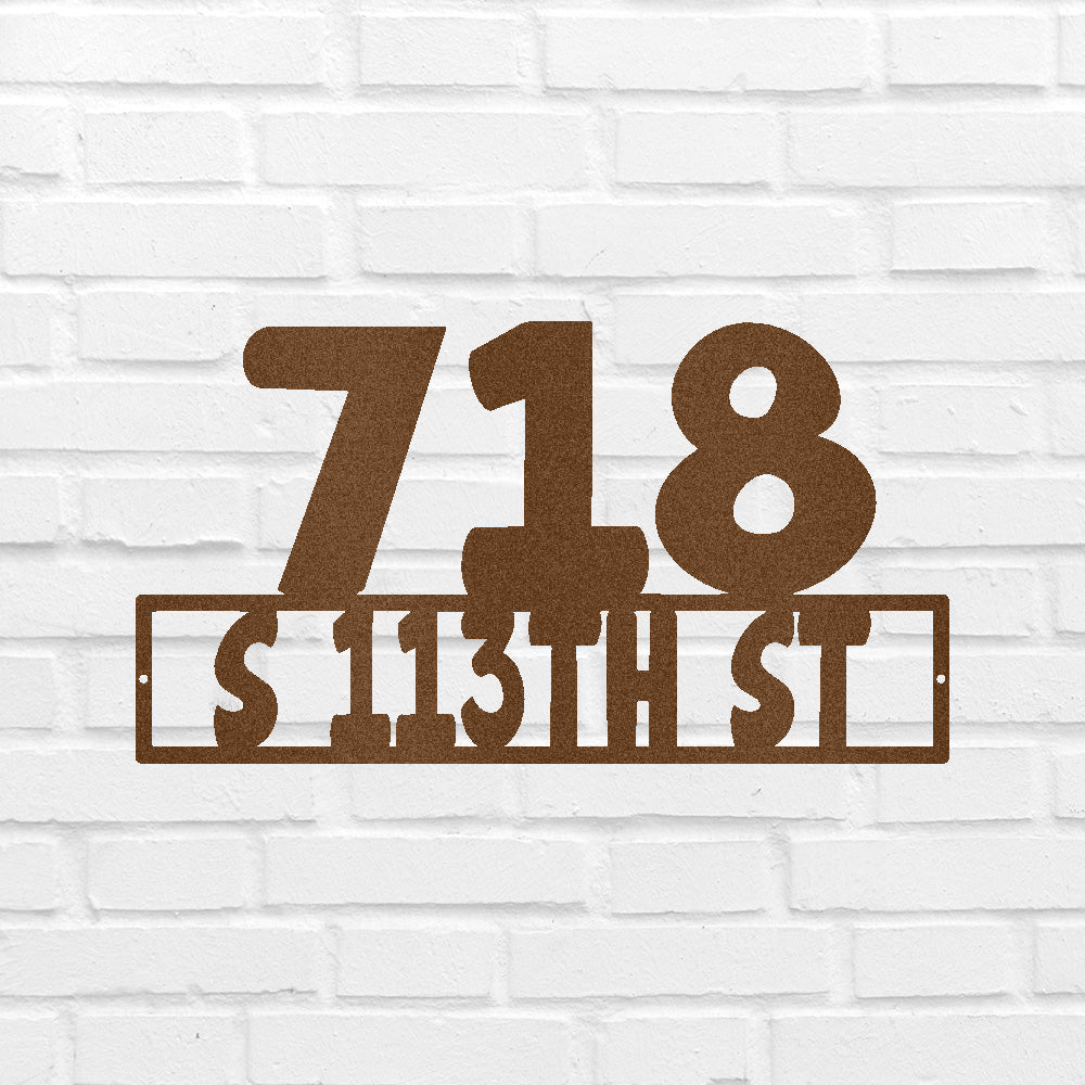Custom Metal Wall Art - Personalized Home Address Sign
