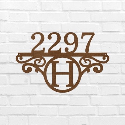 Initial Address Personalized Gifts - Custom Metal Sign Copper