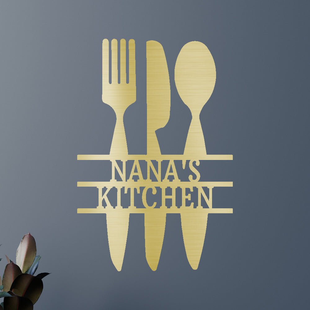 Custom Metal Wall Art - Personalized Kitchen Sign