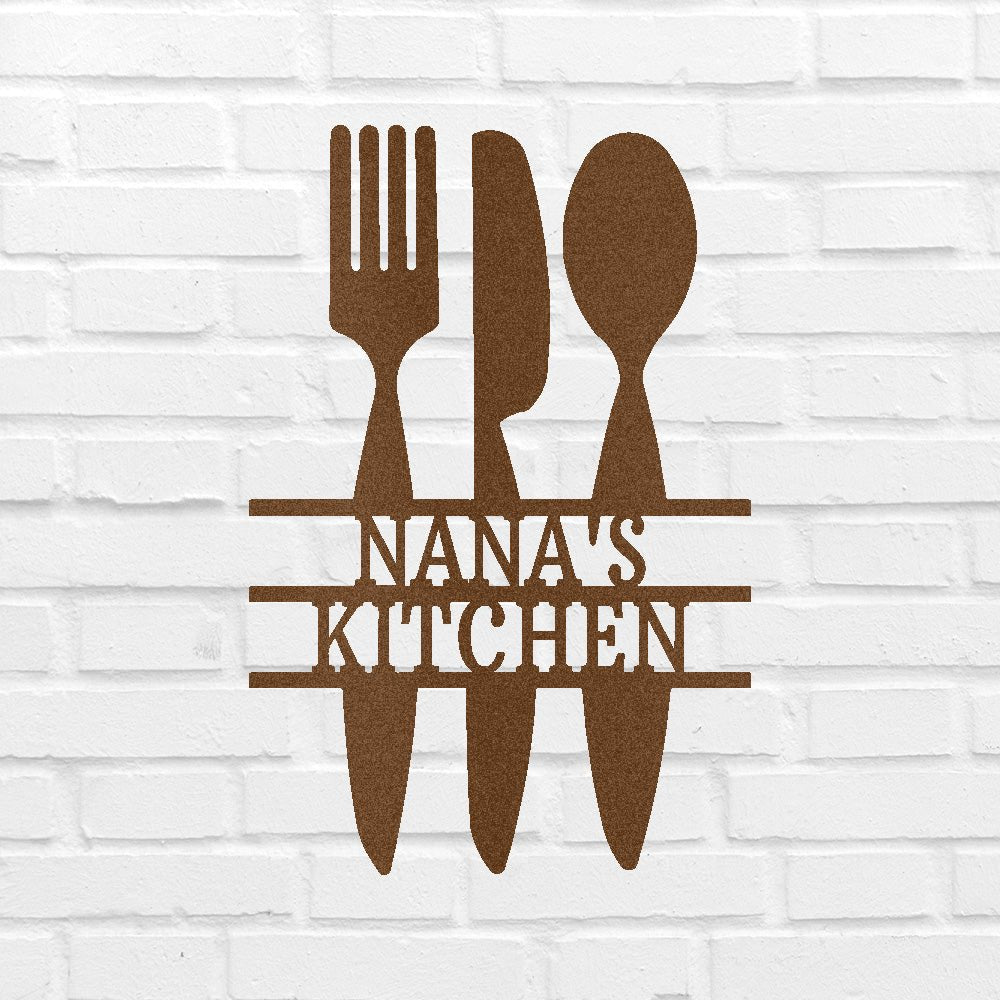 Custom Metal Wall Art - Personalized Kitchen Sign