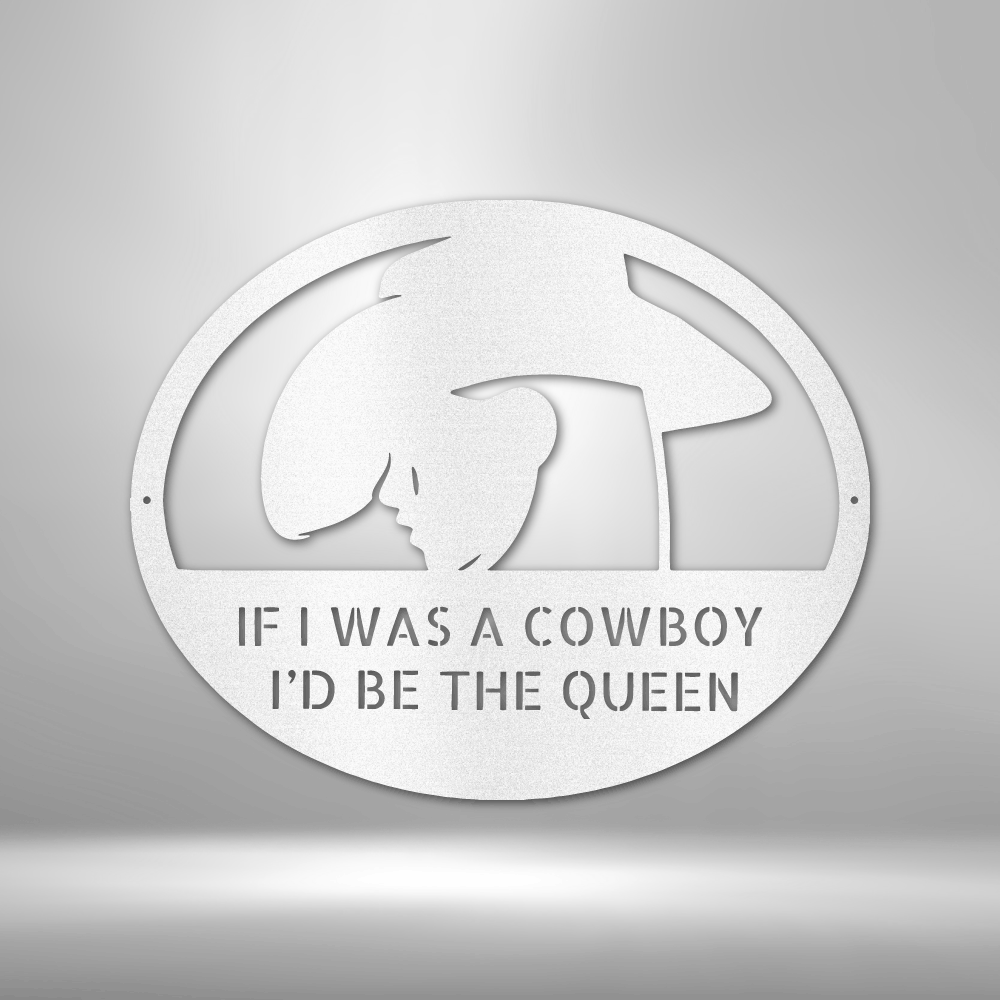 Custom Metal Wall Art - Personalized Cowgirl Sign
