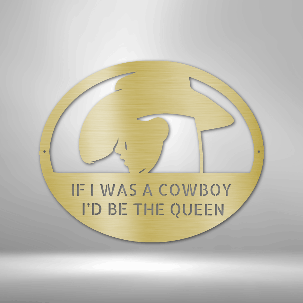 Custom Metal Wall Art - Personalized Cowgirl Sign