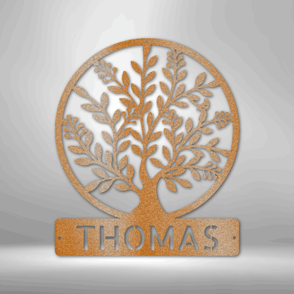 Family Tree Personalized Gifts - Custom Metal Sign Copper