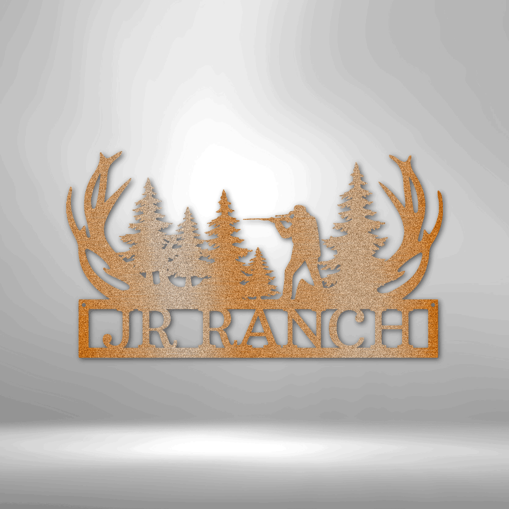 Custom Metal Wall Art - Personalized Hunting Sign